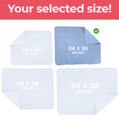 Utopia Bedding underpads on bed protects mattress and furniture.