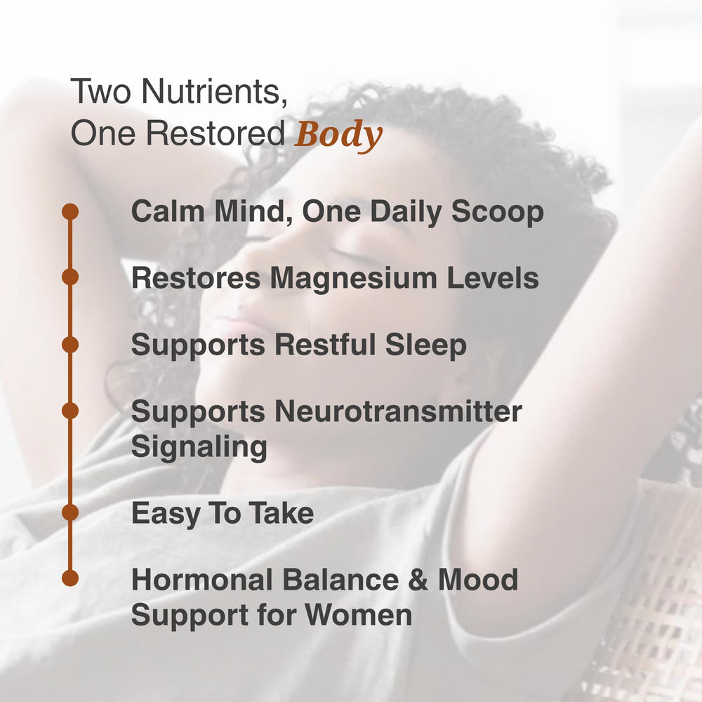 Utzy Naturals Magnositol ingredients panel highlights magnesium glycinate and inositol blend.