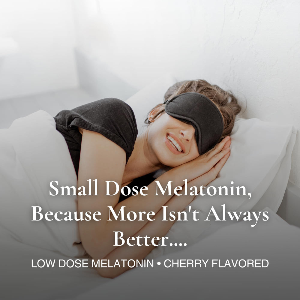 Utzy Naturals Micro Melatonin cherry flavor enhances bedtime taste.