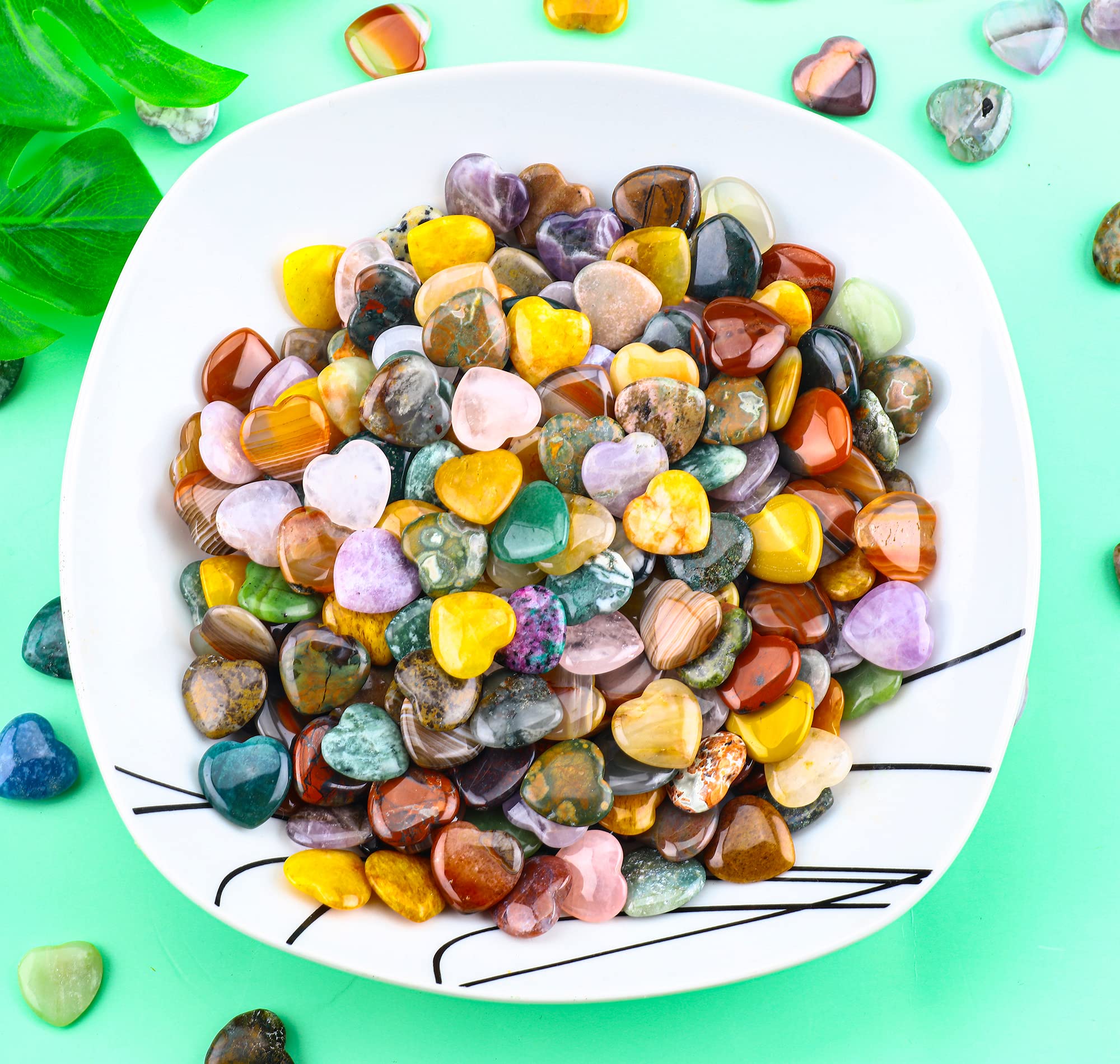 UU UNIHOM opal heart crystal for soft colors and decorative charms.