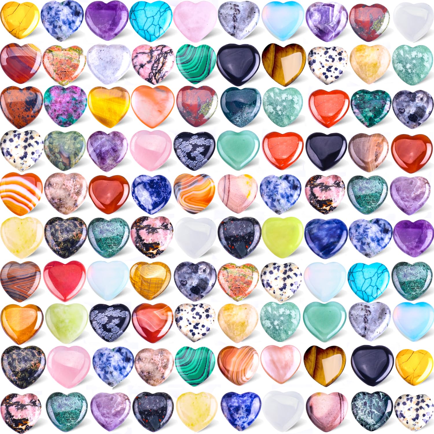 UU UNIHOM heart crystal palm collection 100pcs for versatile use and display.