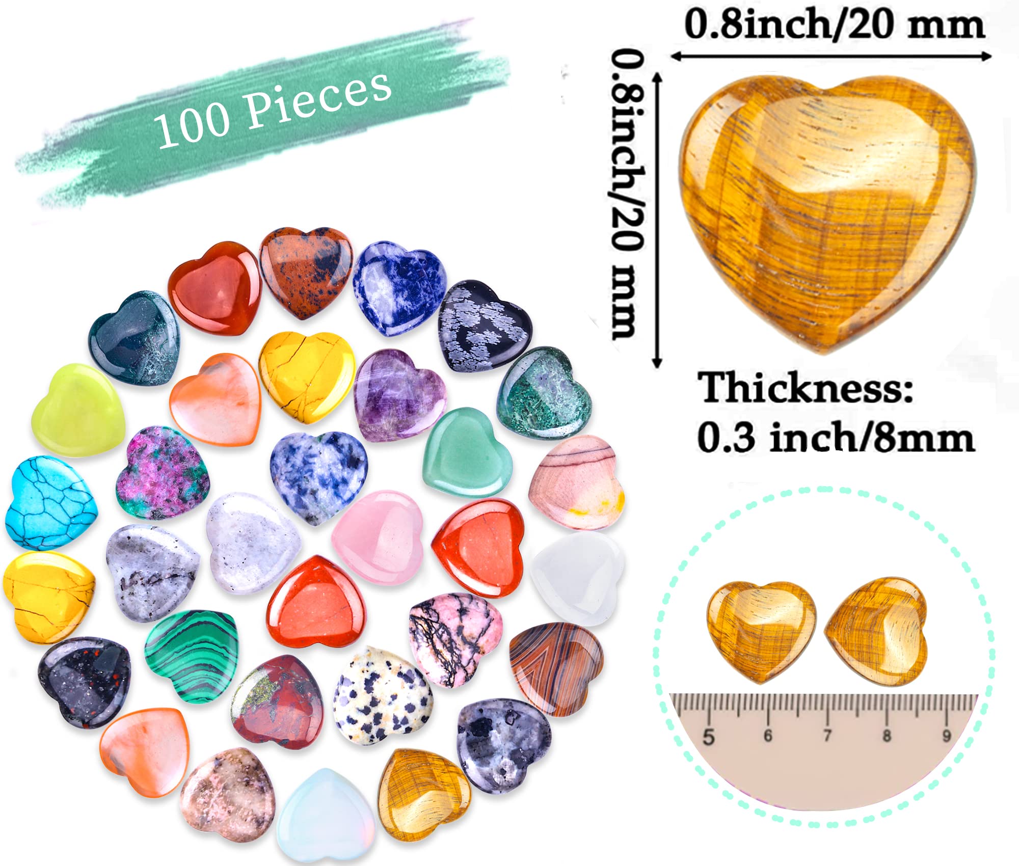 UU UNIHOM tiger eye heart crystal for calm focus and portable charm.