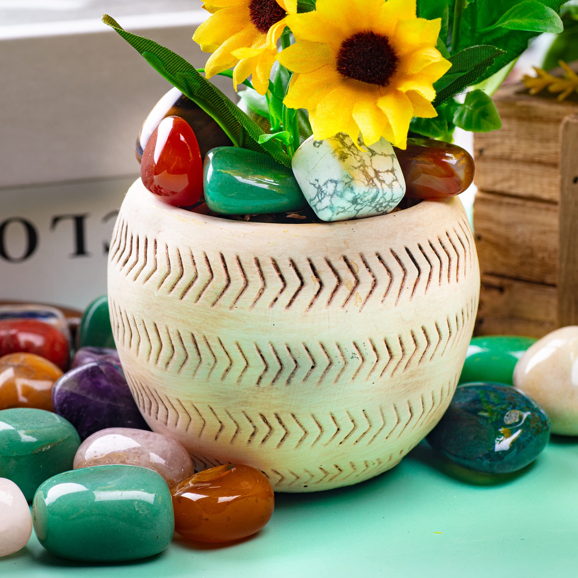 UU UNIHOM tiger's eye stones for grounding energy and stylish jewelry making