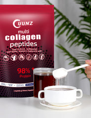 UUNZ Multi Collagen Powder in a smoothie for daily nutrition.