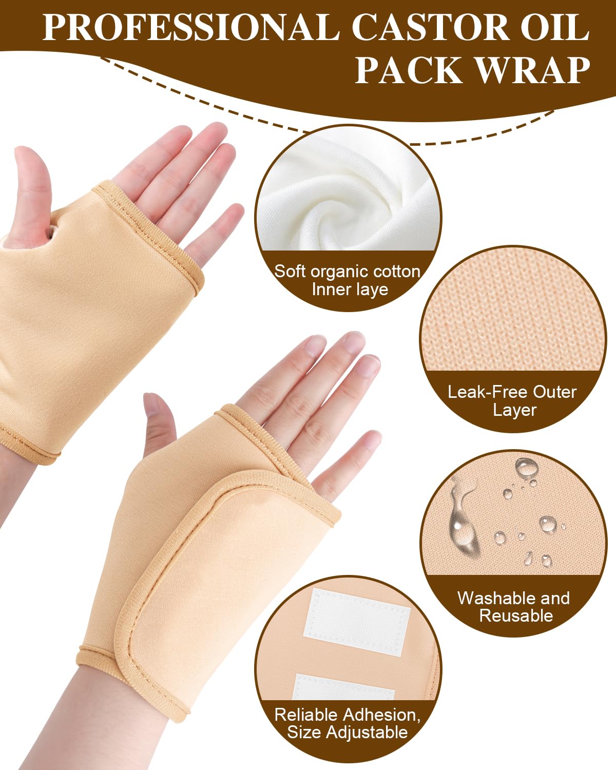 Uwbettry hand wrap with adjustable strap for stable positioning.