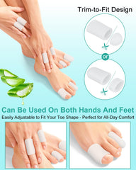 Uwbettry transparent silicone toe caps blend with skin and shield toes