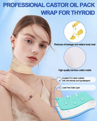 Uwbettry thyroid pack with adjustable hook and loop strap for secure fit