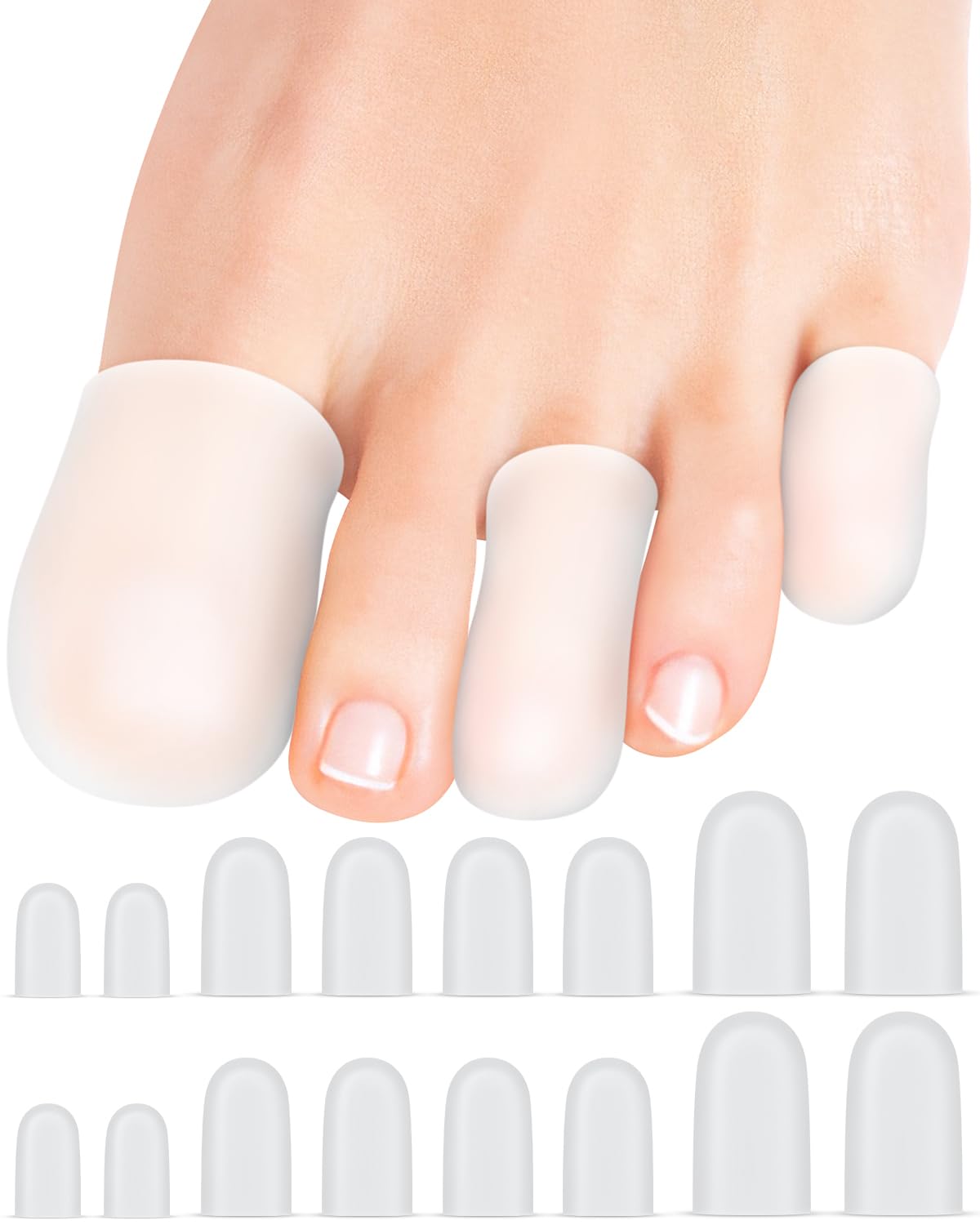 Uwbettry large toe protector sleeve cushions the toe and reduces friction