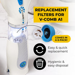 V-COMB A1 refill filters pack for ongoing hygiene.