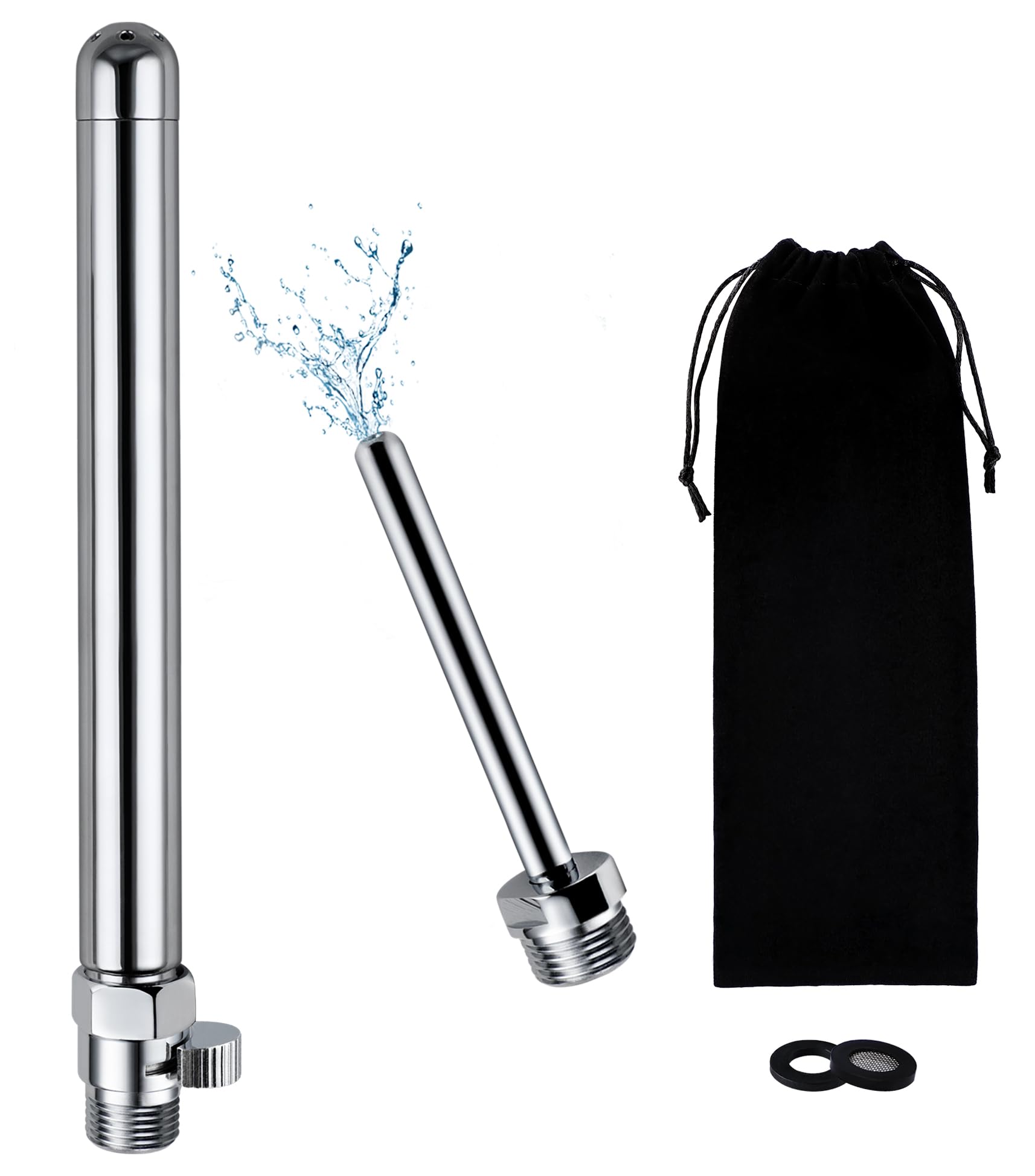 V-Frankness Shower Enema Kit with 9-inch nozzle for thorough home cleansing