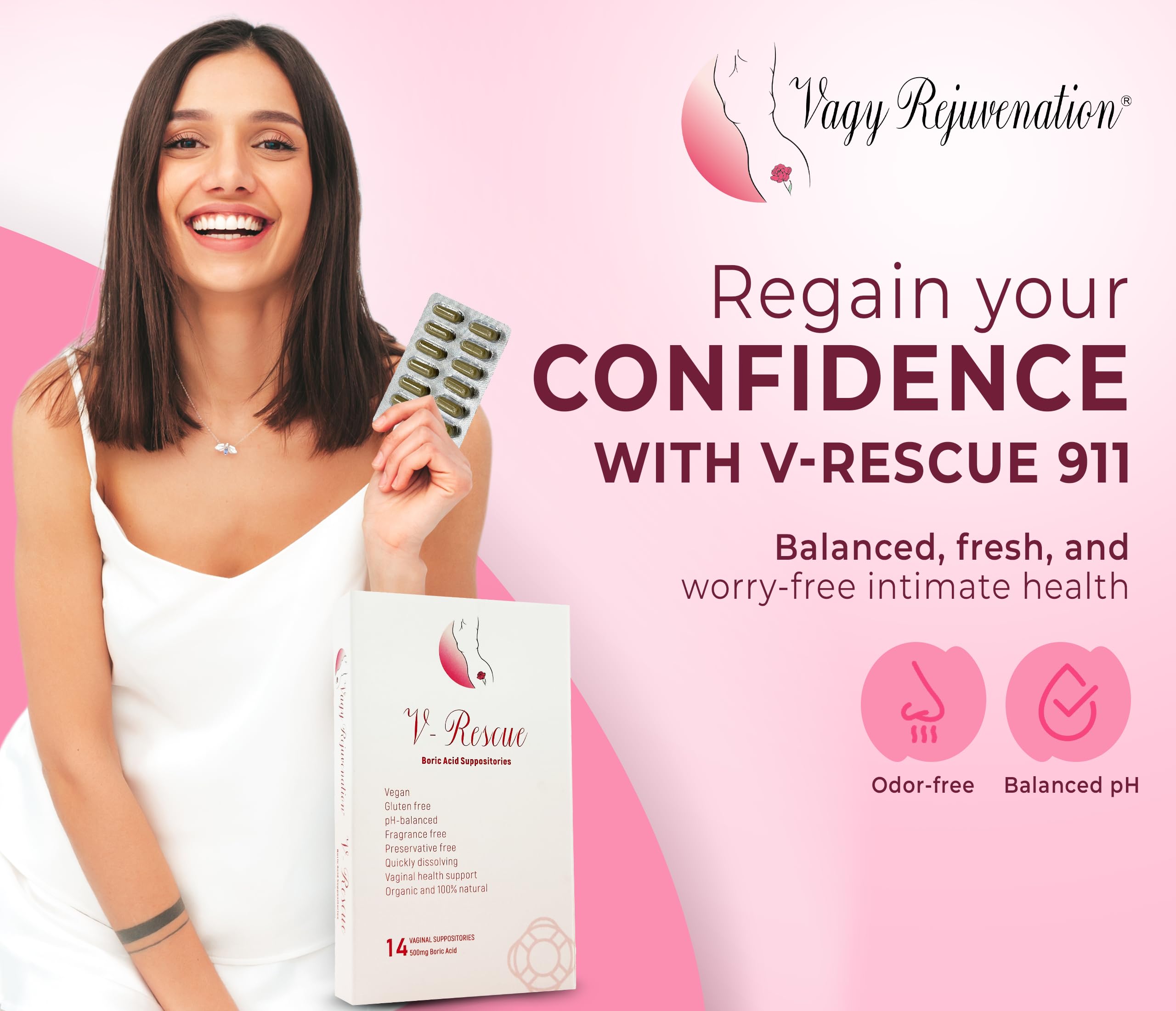 V-Rescue packaging and usage instructions for convenient routines.