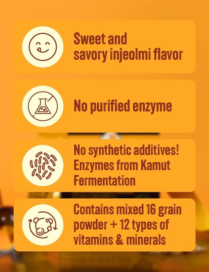 Close-up of VA Vitamin Village Kamut enzyme powder label.