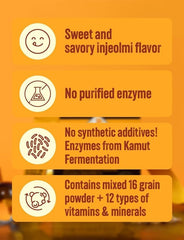Close-up of VA Vitamin Village Kamut enzyme powder label.