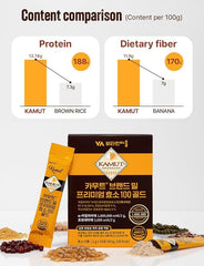 VA Vitamin Village Kamut enzyme sticks with yogurt for versatility.