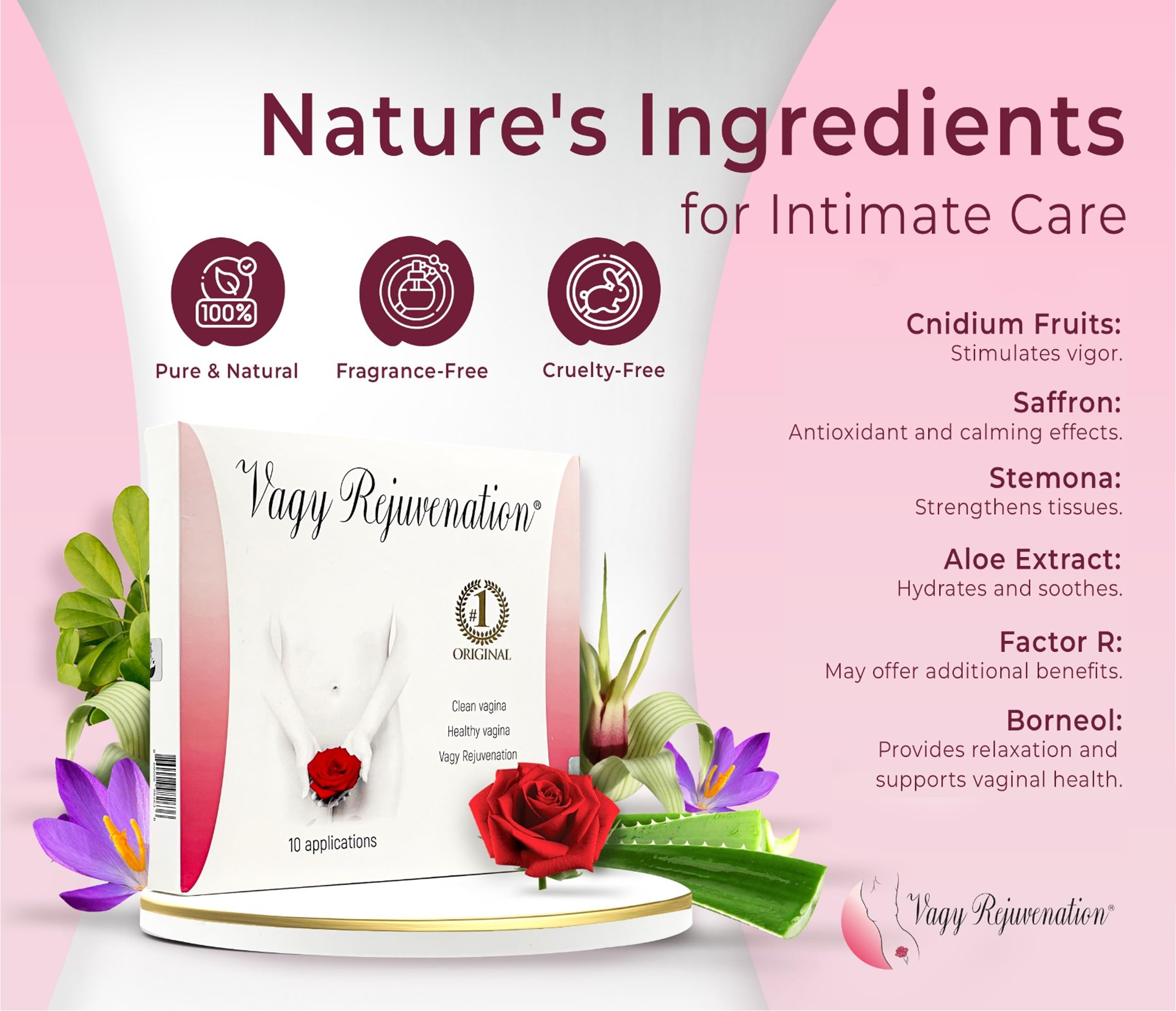 Vagy Rejuvenation Herbal Gels natural ingredients promote gentle comfort