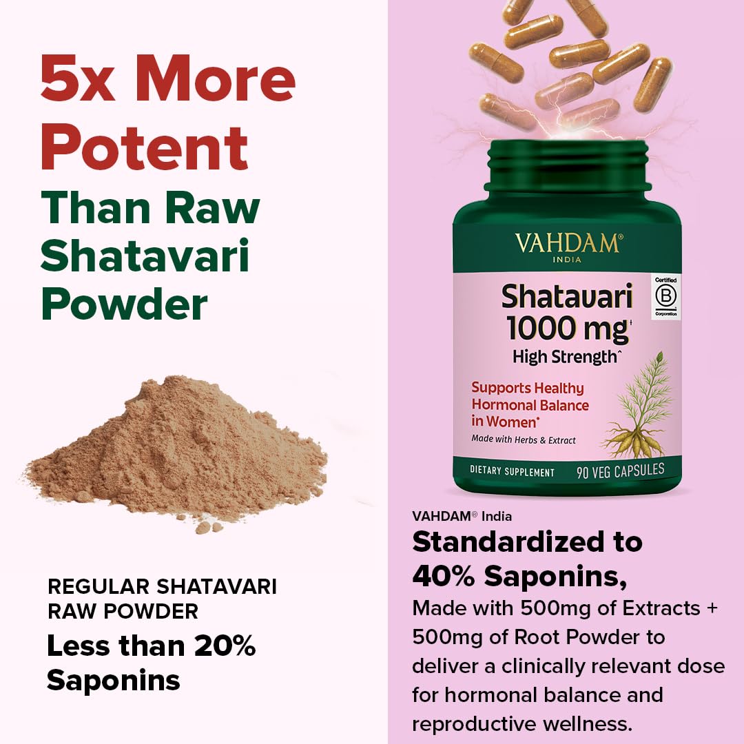 VAHDAM Shatavari capsules packaging view emphasizing eco-conscious design.