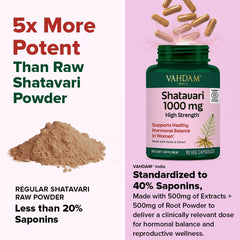 VAHDAM Shatavari capsules packaging view emphasizing eco-conscious design.