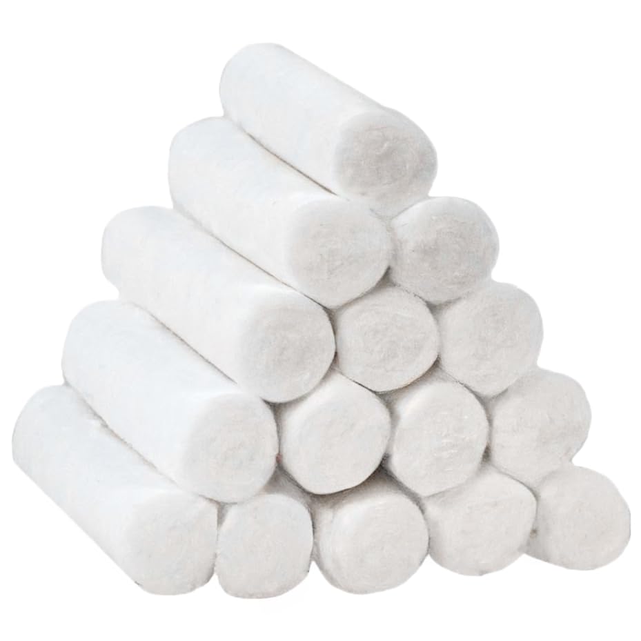 Vakly 100 dental cotton rolls easy tear design enables simple unwinding and placement.