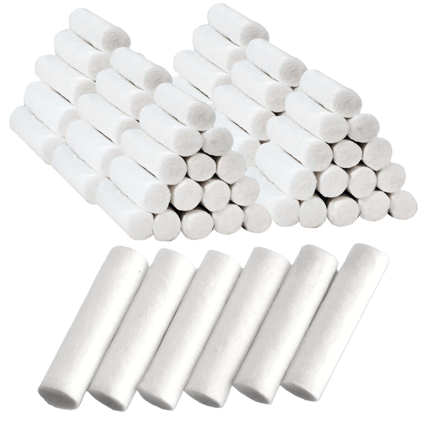 Vakly 100 dental cotton rolls size 1.5 inches indicates compact, controlled use.