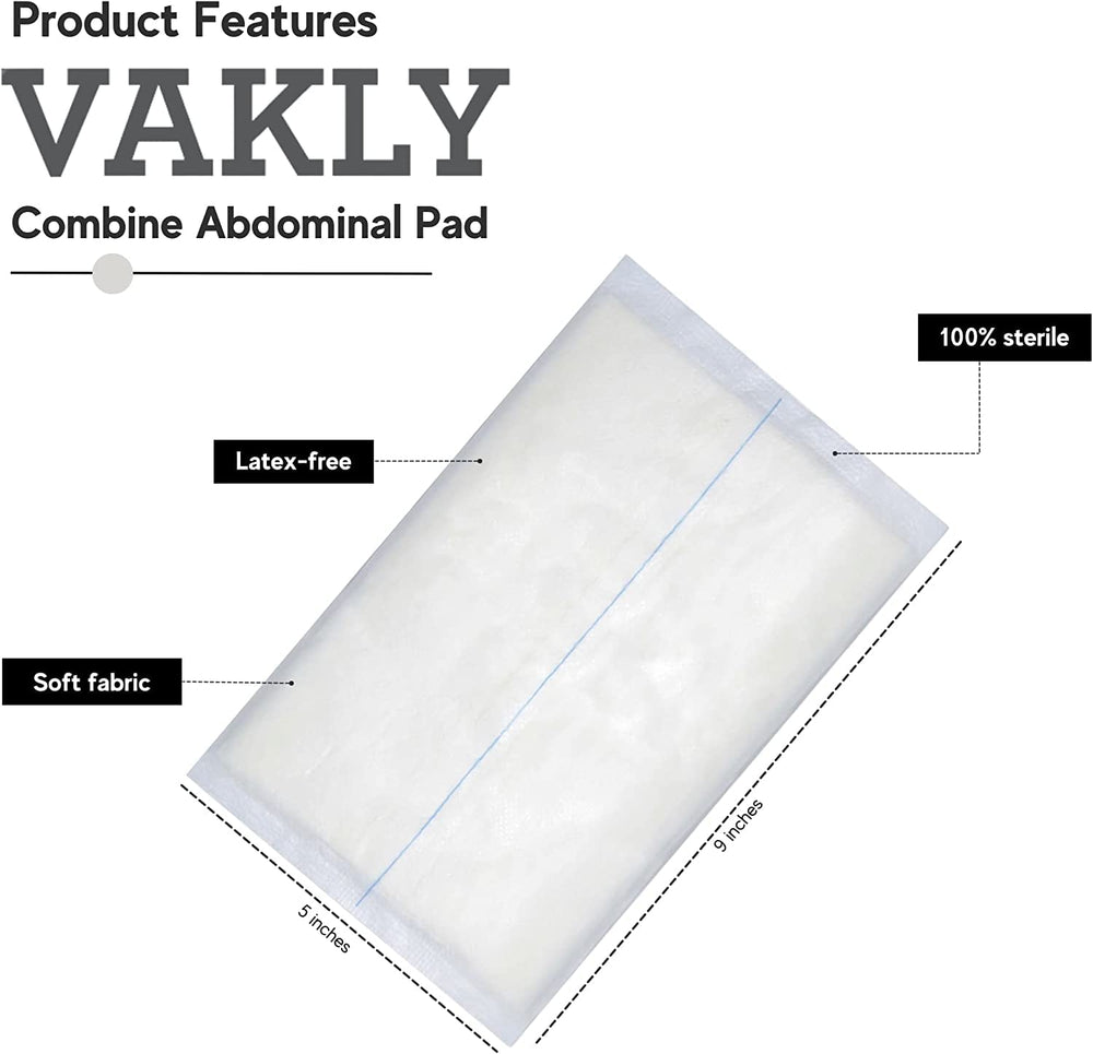 Sterile peel pouch for Vakly ABD Combine 5x9 pad, clean storage