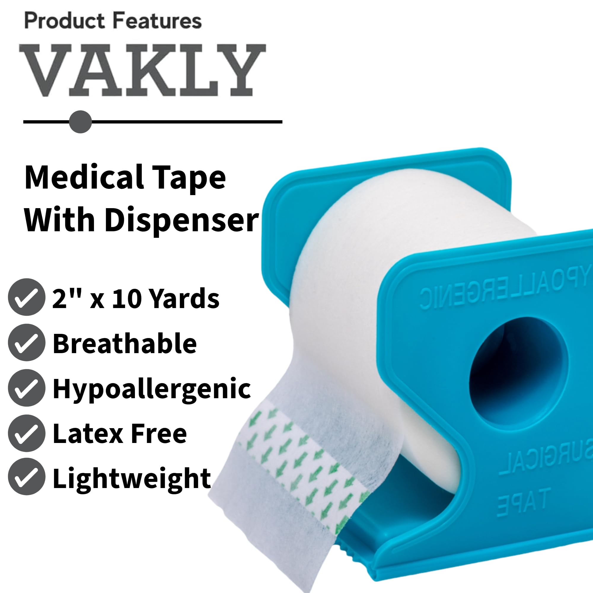 Close-up of Vakly breathable paper tape highlighting gentle adhesion on skin.