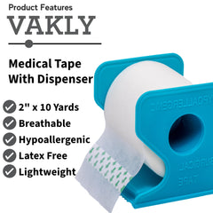 Close-up of Vakly breathable paper tape highlighting gentle adhesion on skin.
