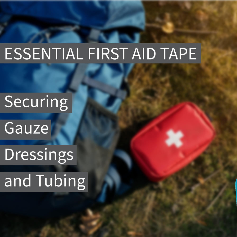 Vakly latex-free hypoallergenic tape applied to skin for sensitive areas.