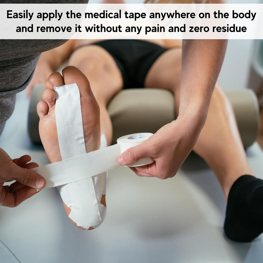 Vakly latex-free hypoallergenic tape protects fragile skin during care.