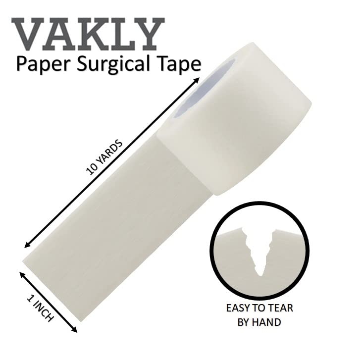 Vakly paper tape secures gauze and dressings in emergencies