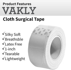 Vakly silk-like tape closeup shows skin-friendly application for sensitive areas.