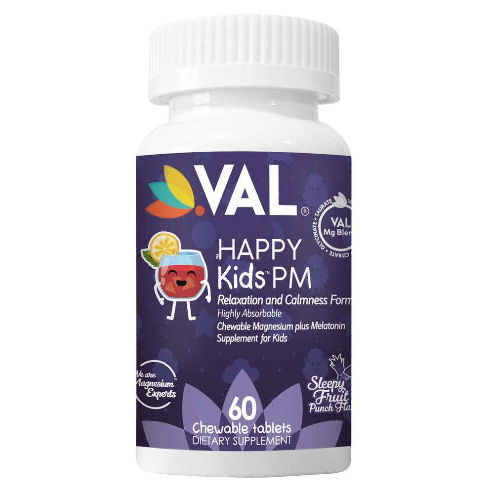 VAL Happy Kids PM fruit punch chewable tablet for a gentle bedtime routine