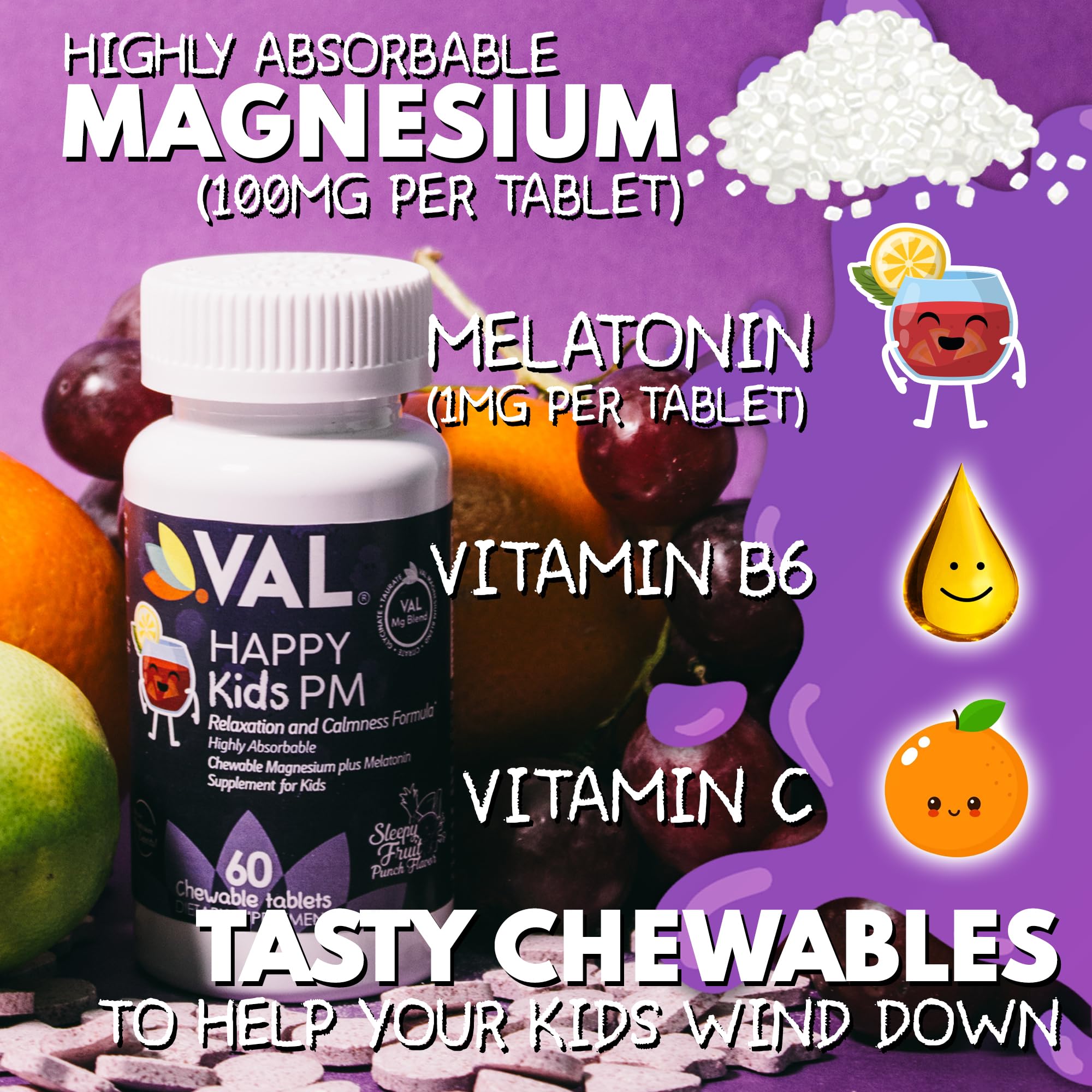 VAL Happy Kids PM non-GMO, gluten-free, dairy-free and soy-free ingredients
