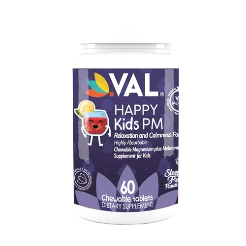 VAL Happy Kids PM star-shaped chewable tablet in fruit punch flavor for bedtime