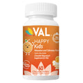 VAL Kids Magnesium | Calm + Focus Formula – 100mg Mg (Glycinate, Citrate, Taurate) + B6, D3, C | Sugar-Free, 60 Ct