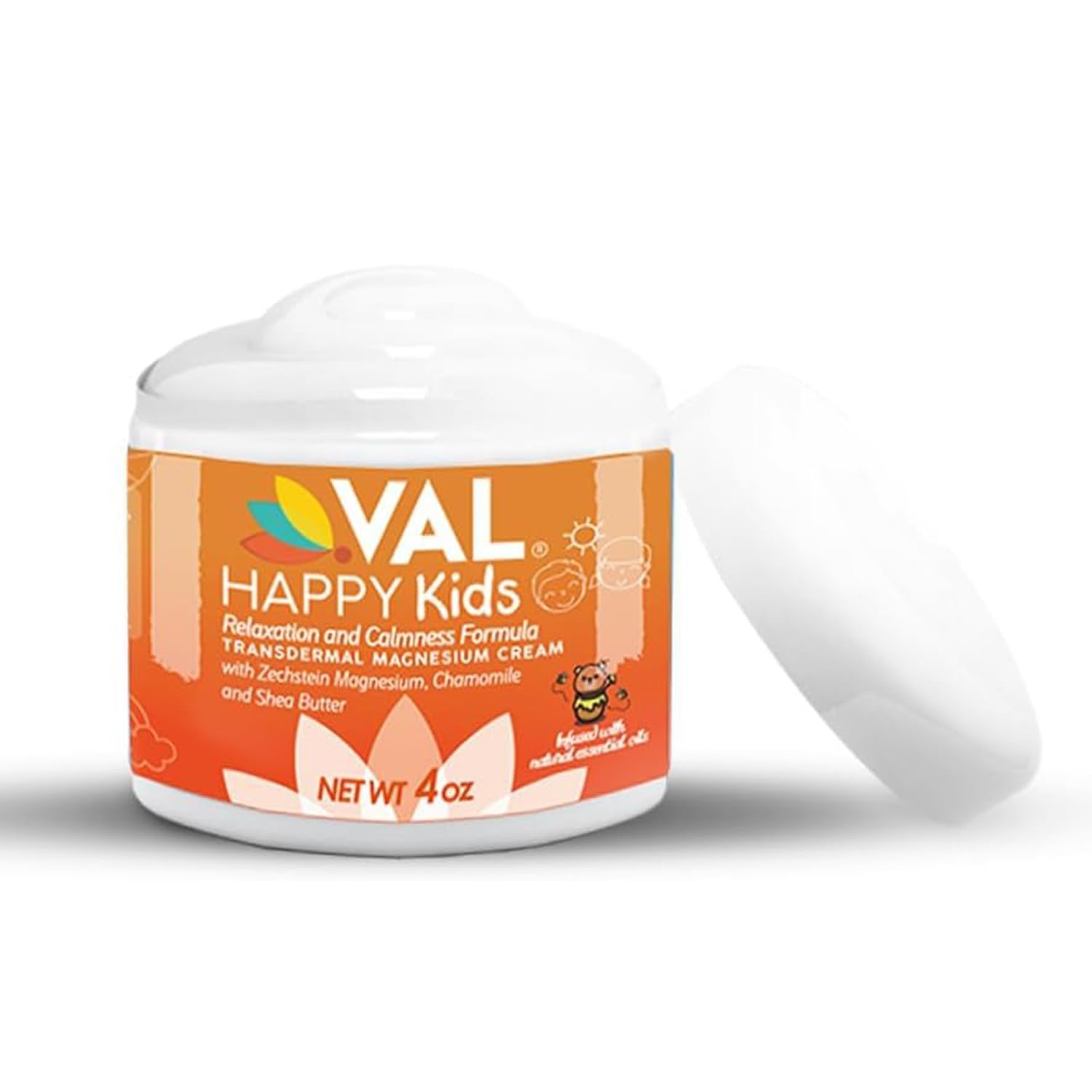 VAL Magnesium Cream for Kids relaxing daytime massage for kids.