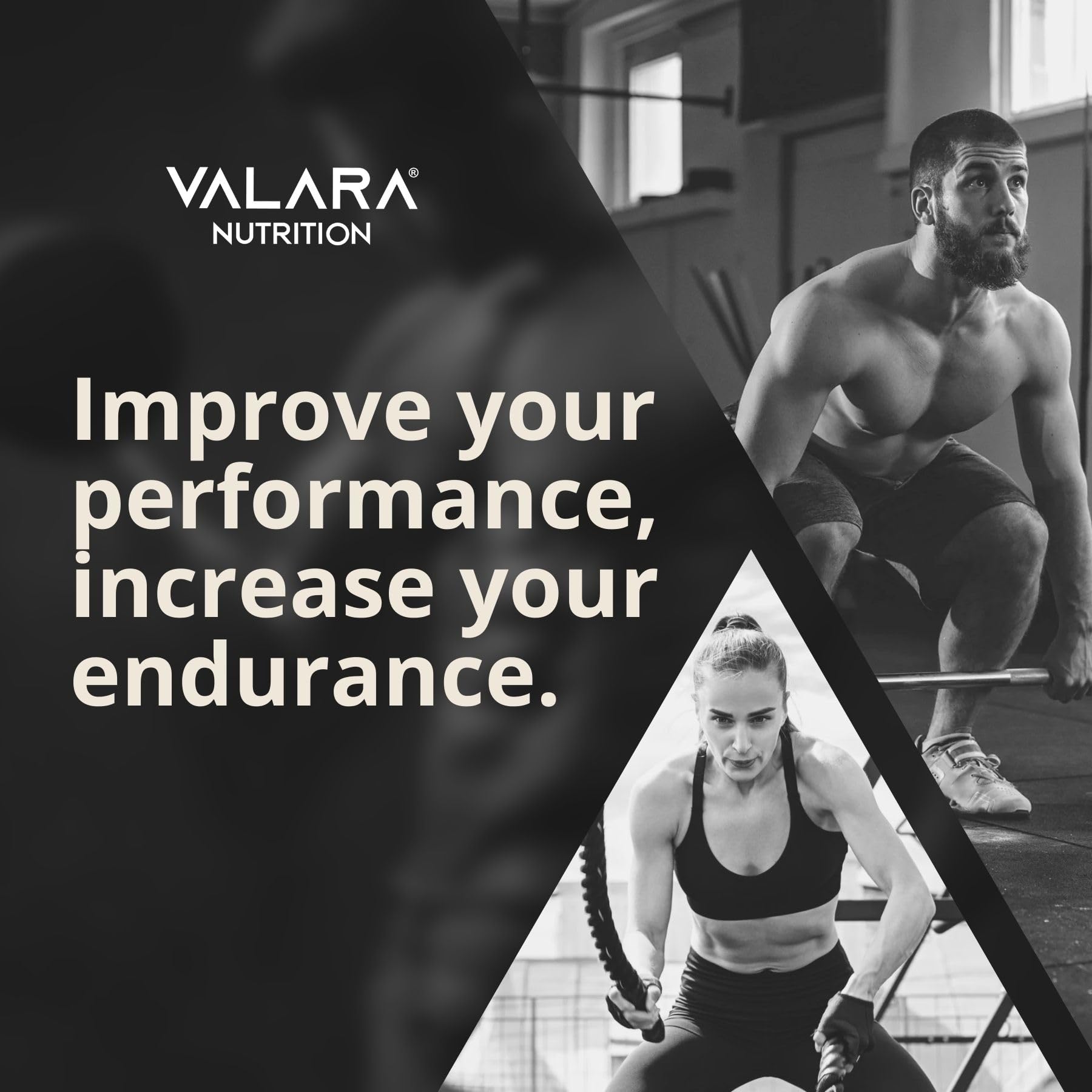 Valara jar on a clean counter showing no fillers claim.
