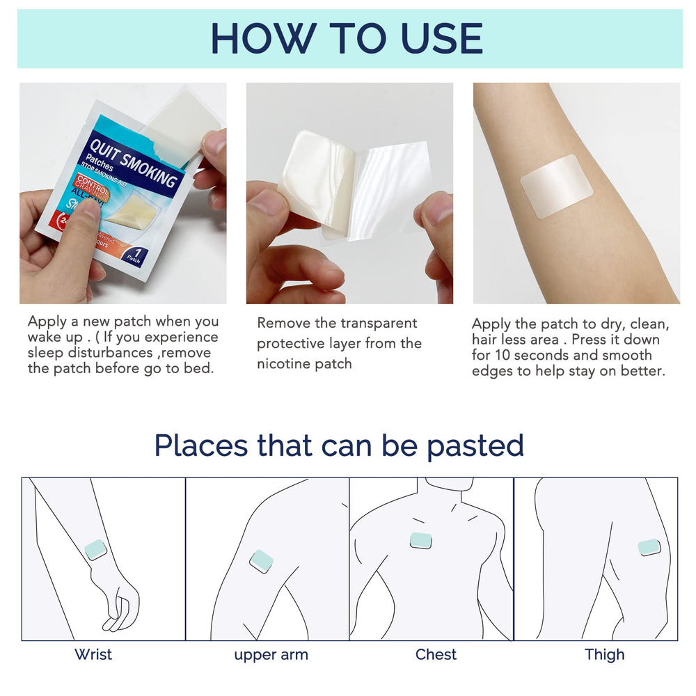 Valleylux Quit Smoking Patches closeup depicting discreet patch placement