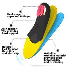 VALSOLE deep heel cup supports heel and reduces excess movement.