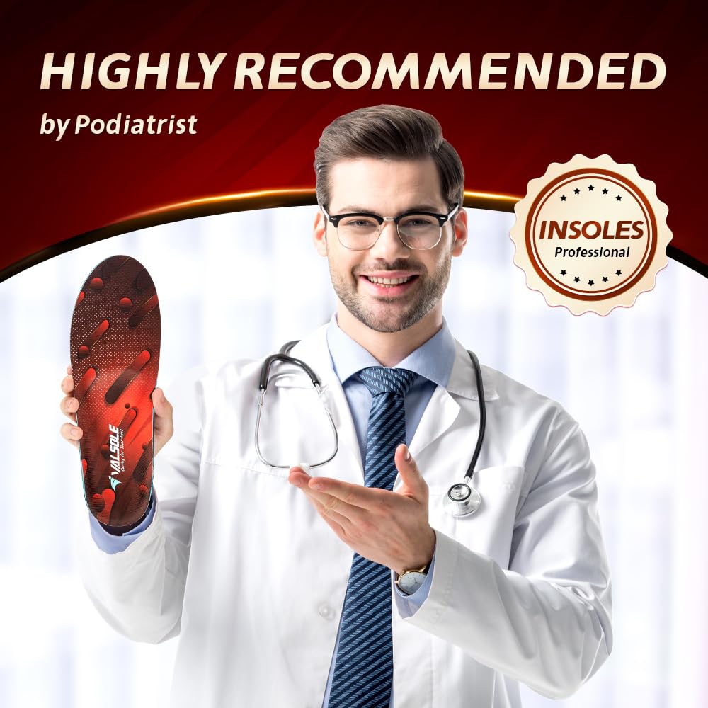 VALSOLE insoles packaging and size options display ten sizes for versatile fit.