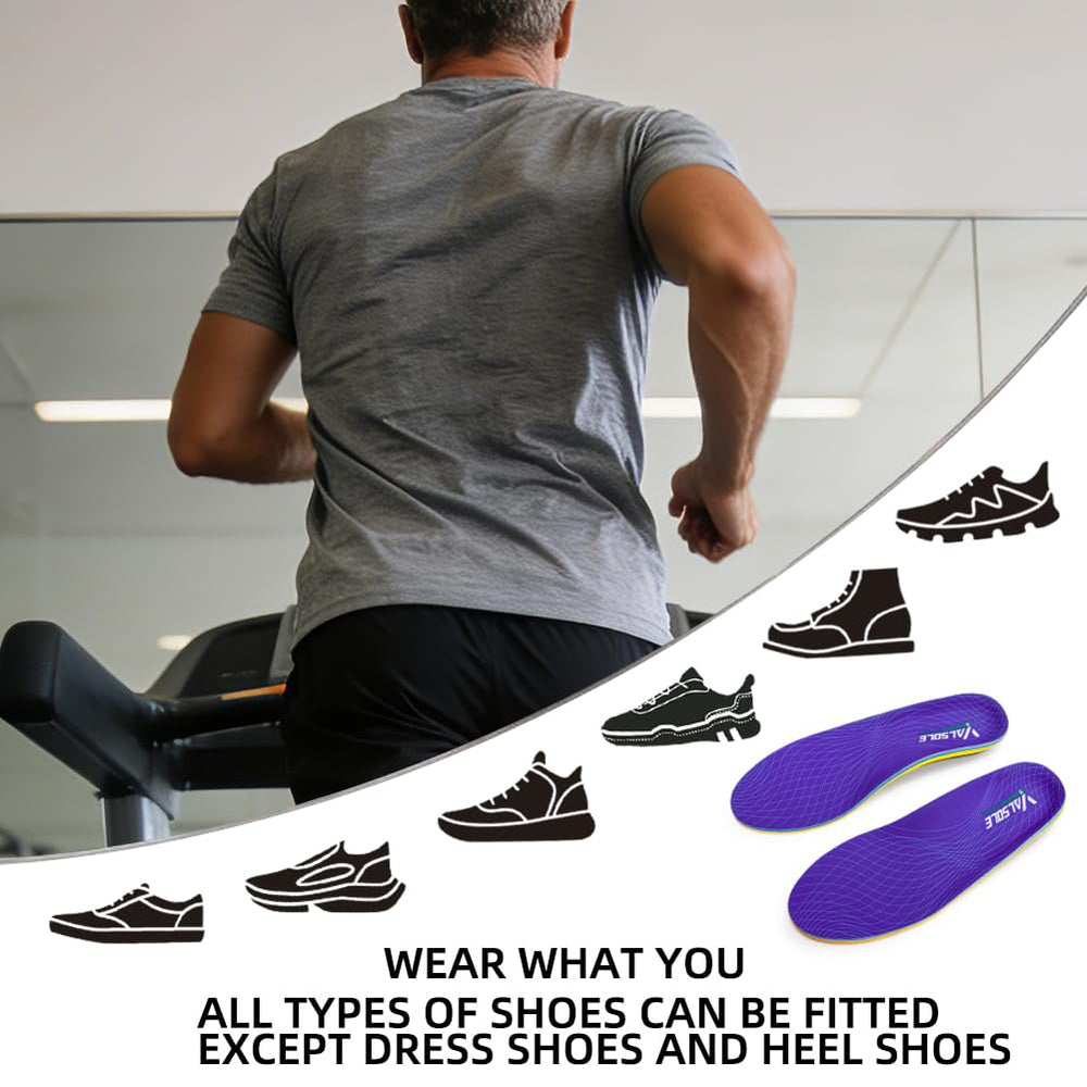VALSOLE trim-to-fit work boot insole adapts to most shoes for daily wear.