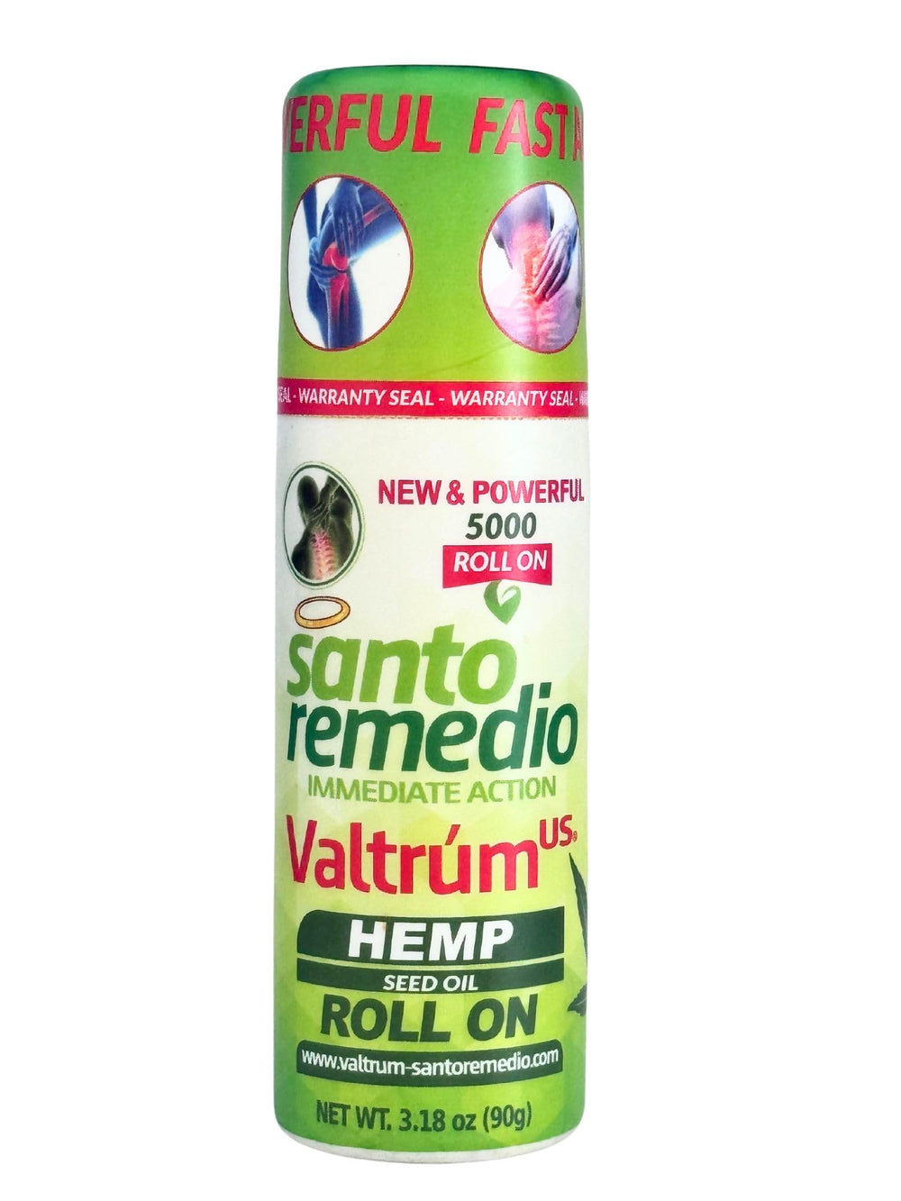 Valtrum Santo Remedio menthol and arnica blend cools.