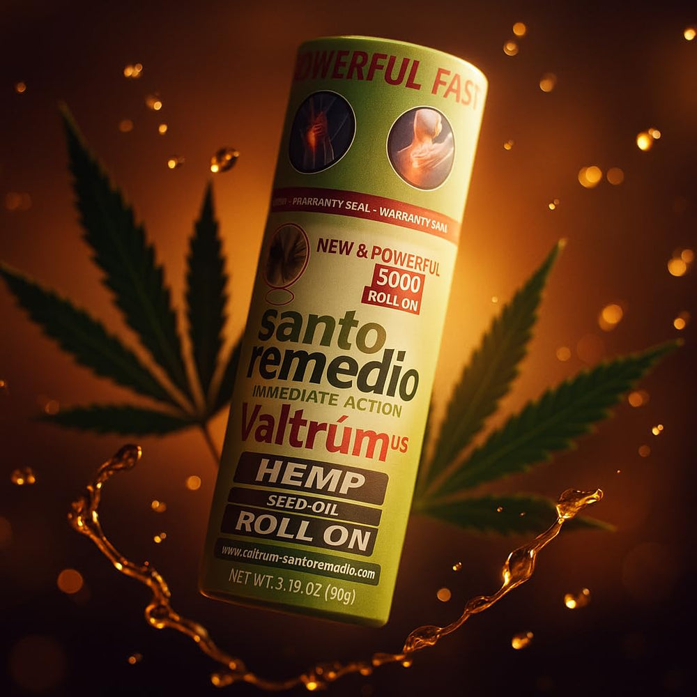 Valtrum Santo Remedio roll-on bottle for fast, convenient relief.