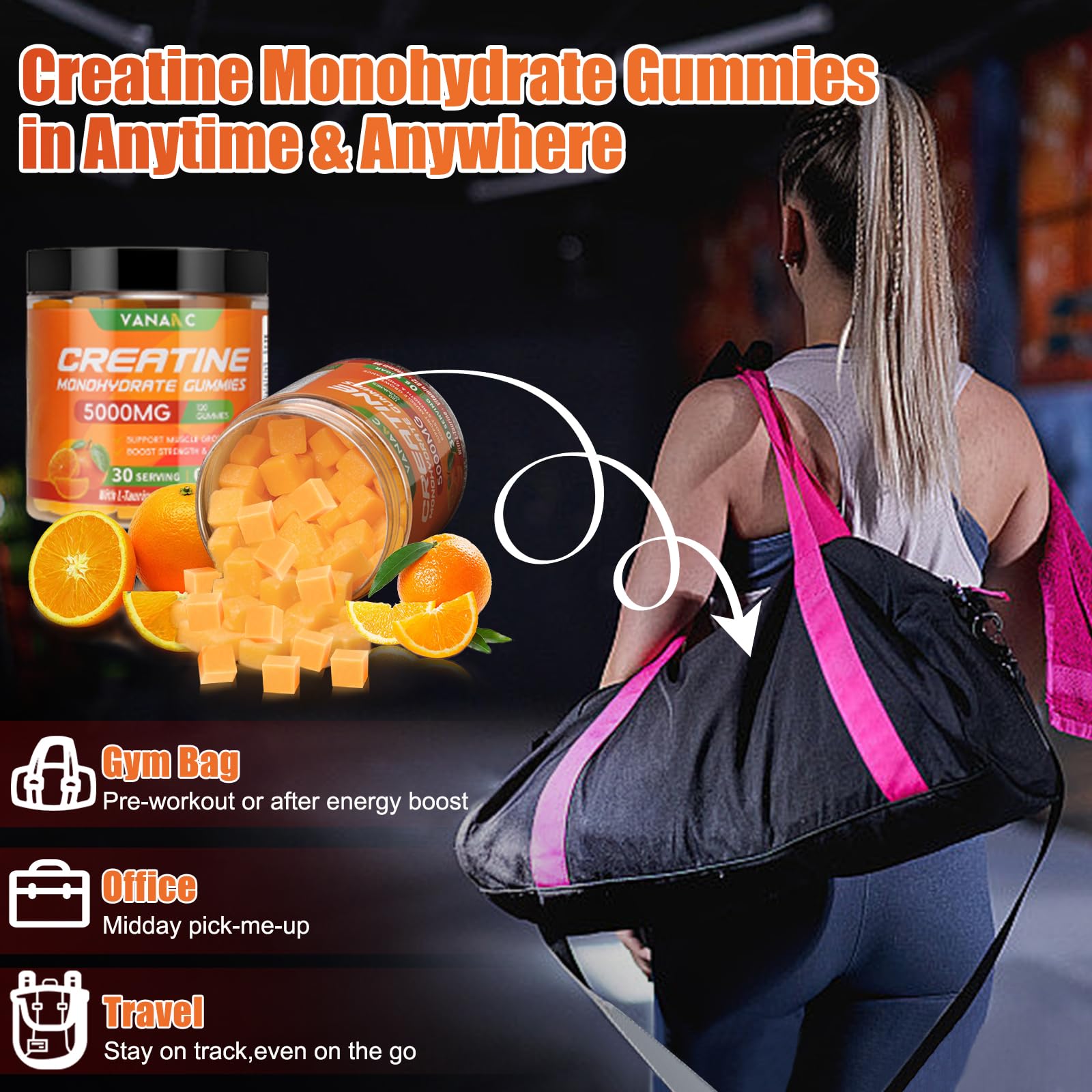 Vananc vegan sugar-free label reinforces dietary-friendly option for active lifestyles.
