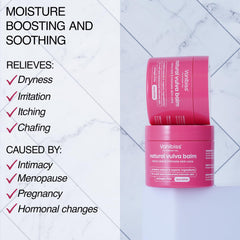 Vanibiss balm packaging box; clean, estrogen-free care you can trust.