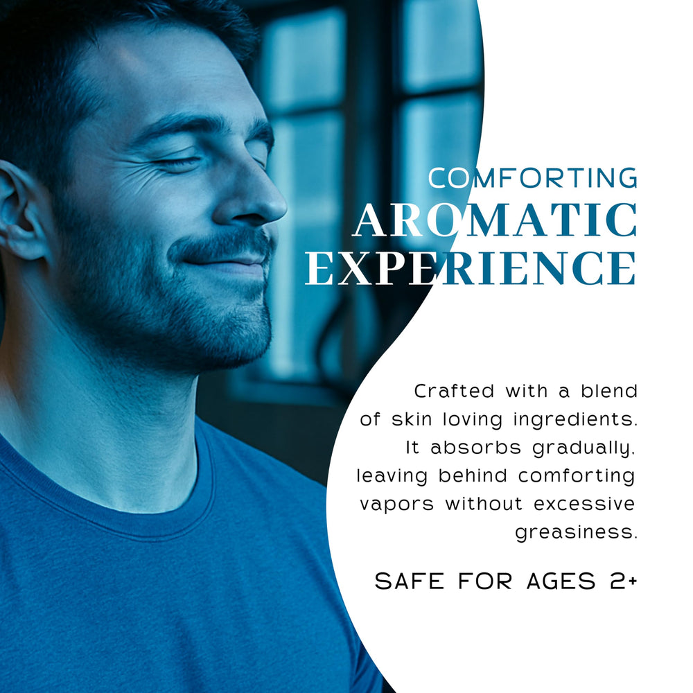 VanMan Menthol Vapor Rub soothing texture shown during skin application.