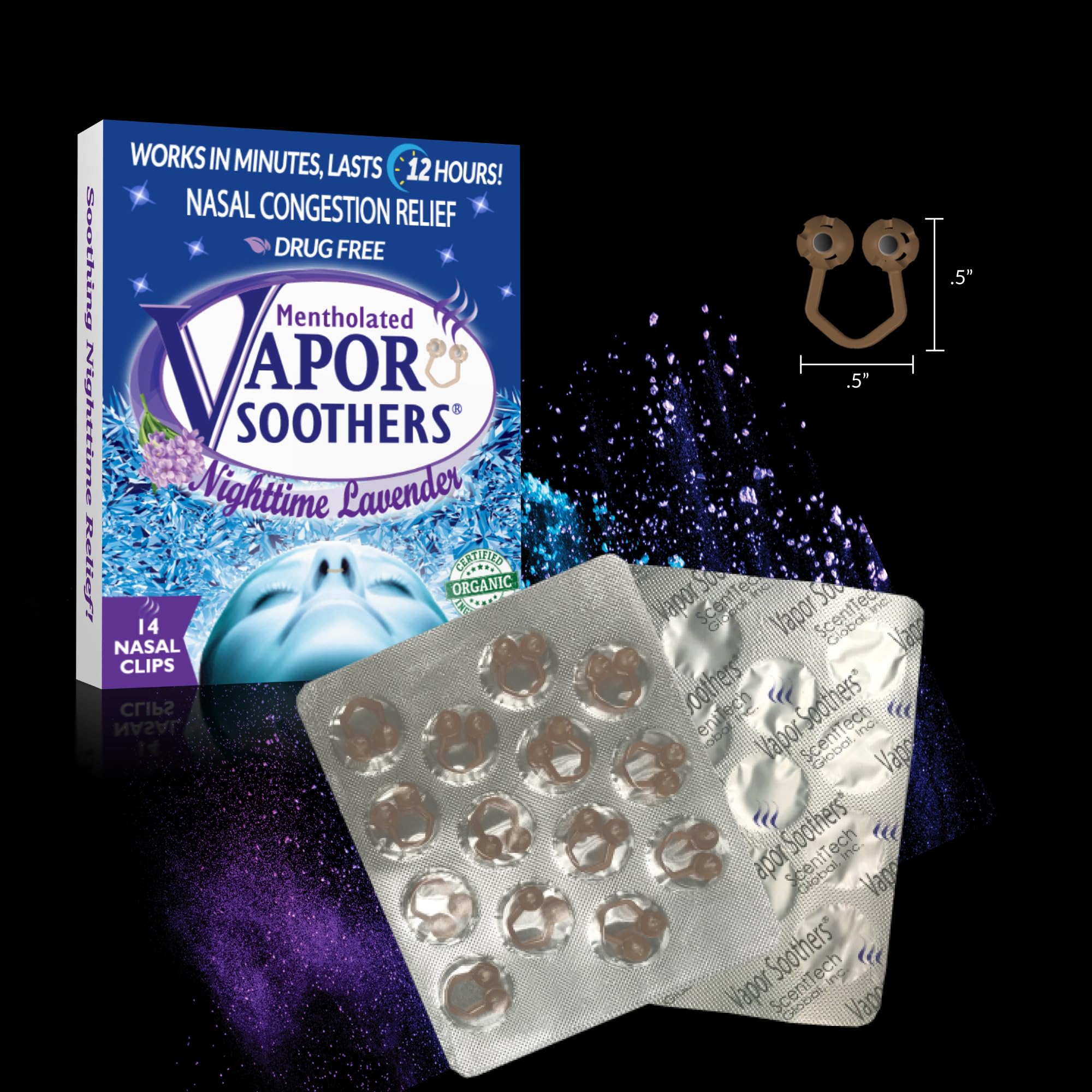 Vapor Soothers disposable nasal dilators pack for drug-free relief