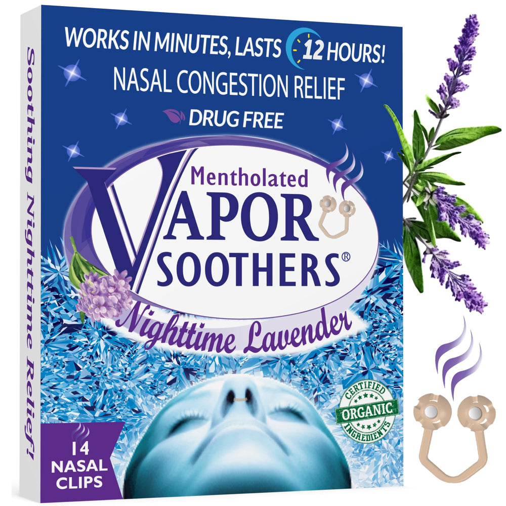 Vapor Soothers nighttime lavender nasal dilators 14-count for easier breathing at night