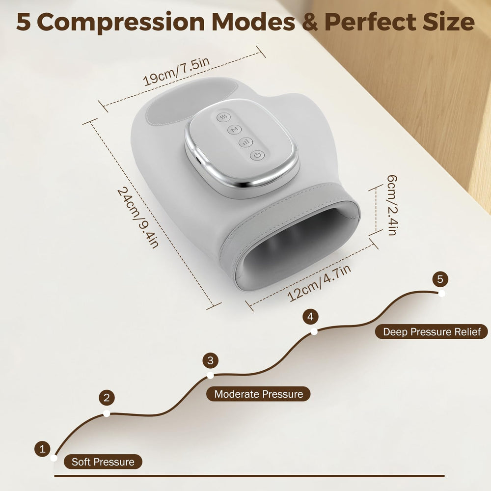 VARIPOWDER hand massager ergonomic design ideal for home or office use.