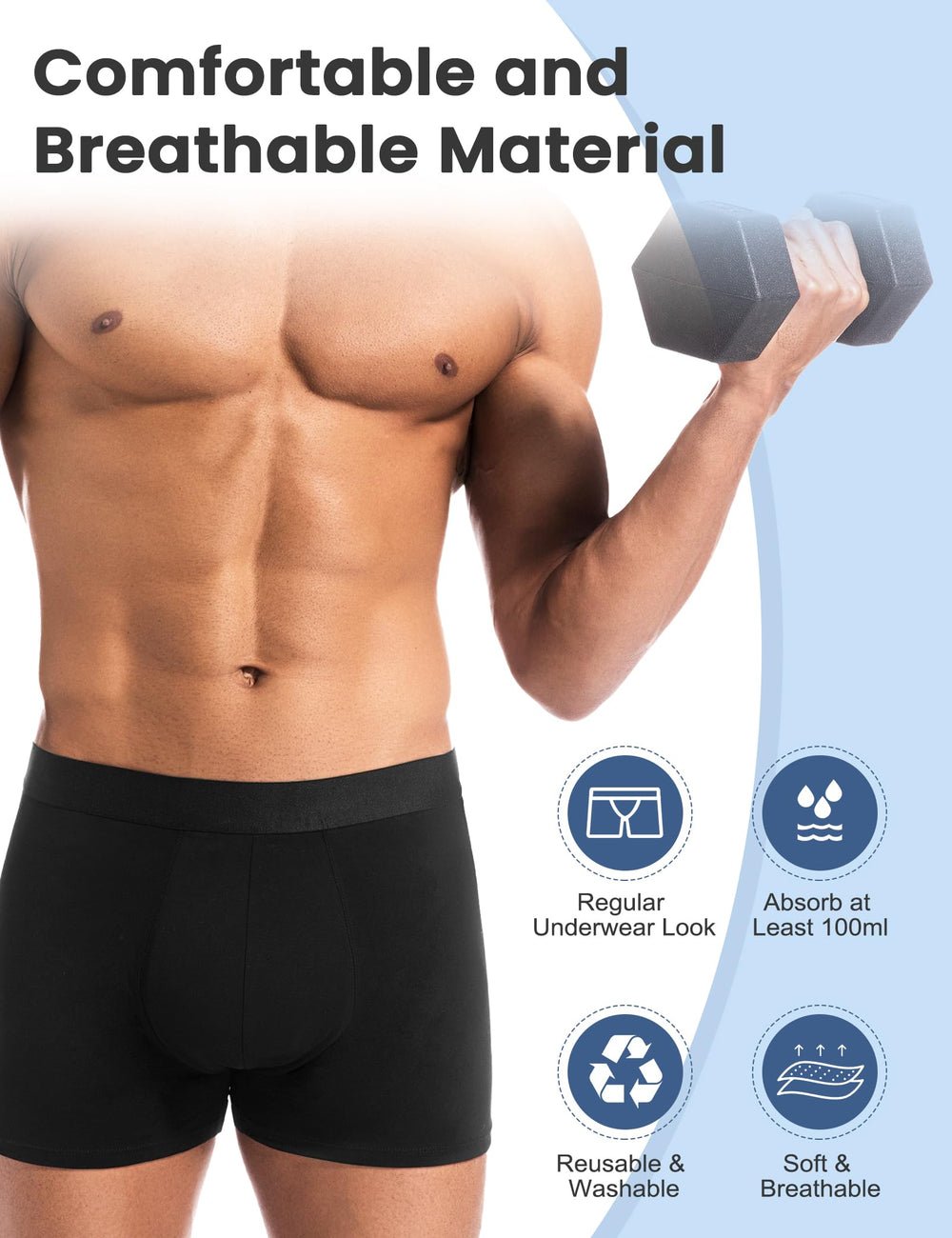 Varmax cotton blend fabric underwear for soft and flexible wear