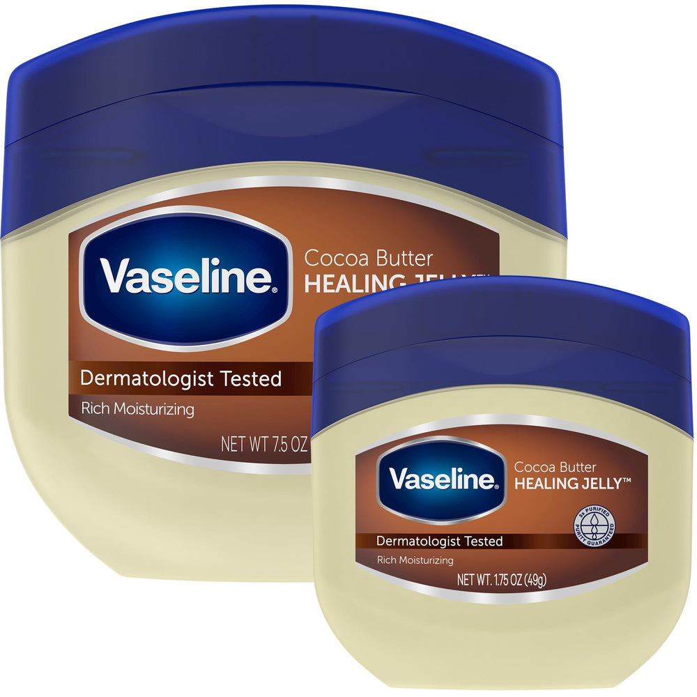 Vaseline Cocoa Butter Healing Jelly full-size jar for daily dry-skin care
